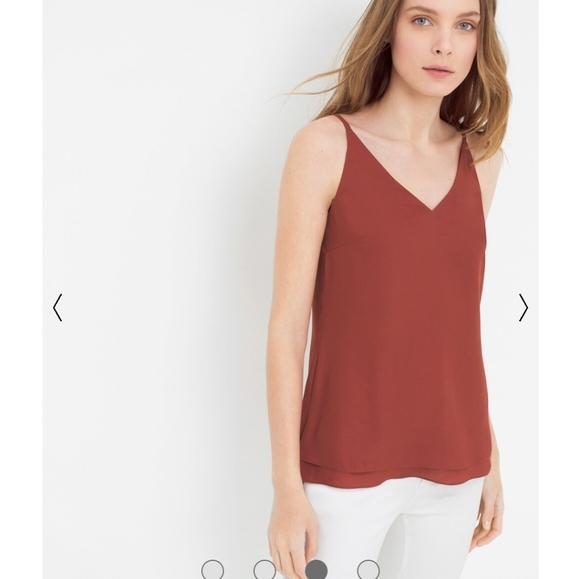 WHBM Convertible Layered Blouse Camisole in Cinnamon / Tank / Shell; Size XXS - Picture 16 of 16